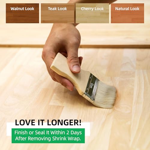 Tabla de cortar de madera maciza 60 x 25 x 1.5 pulgadas miniatura 4