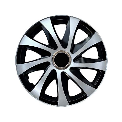 Radzierblende Drift EXTRA schwarz/Silber 14 Zoll 4er Set