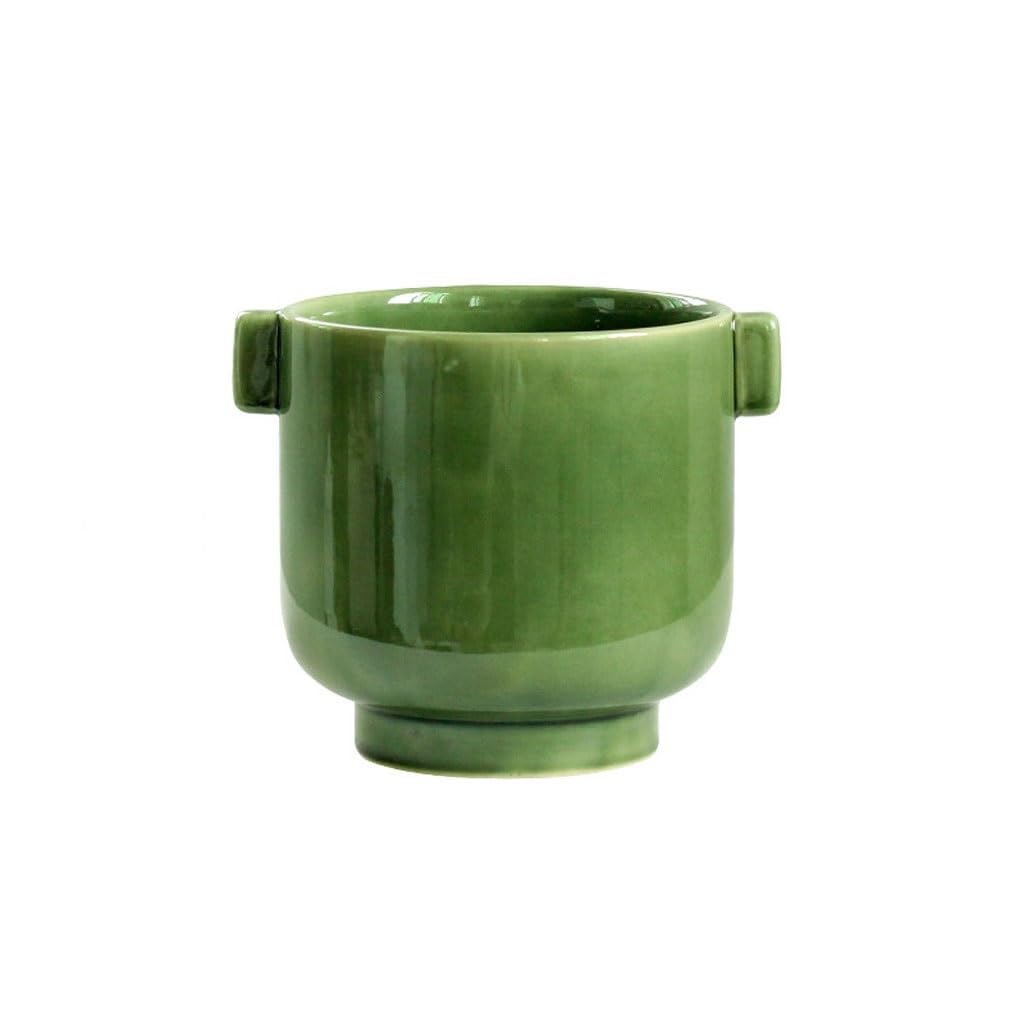 Gelasige B Flower Pots Retro Flower Pot, Desktop Ceramic Flower Pot, Suitable For Planting Flowers, With Drainage Holes At The Ottom Outdoor Flower Pots(B)