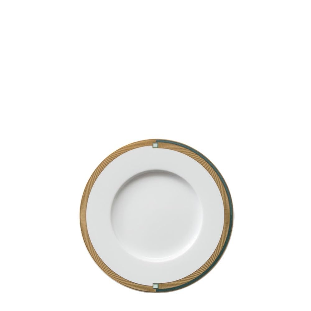 Talerze do makaronu, gliniane talerze deserowe zastawa stołowa restauracja hotel zastawa stołowa zestaw kreatywny porcelana kostna dekoracyjny talerz ozdoby szmaragdowe złote krawędzie zachodnia