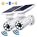 Solar Lights Outdoor Motion Sensor - 800Lumens Spotlight Solar Security Lights IP66 Waterproof, Wireless Solar Flood Light for Porch Garden Patio Driveway Pathway, Aluminum, 2-Pack (White)