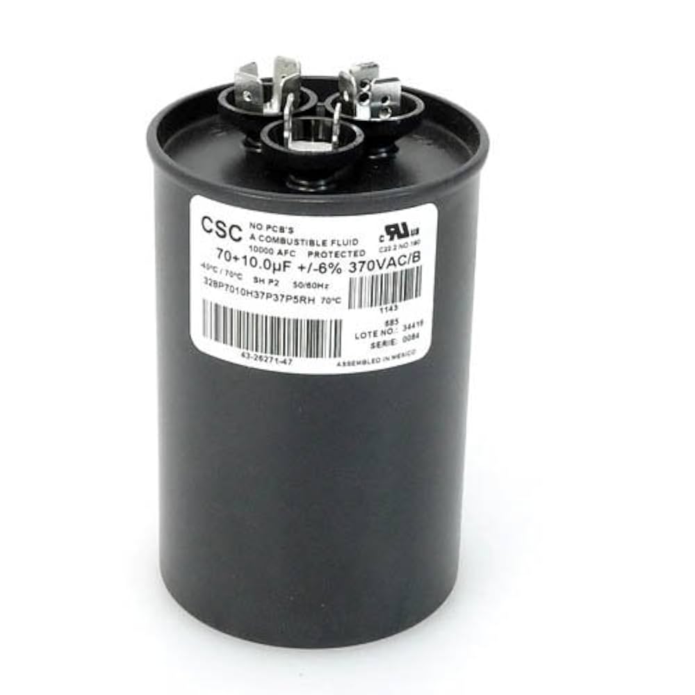 43-101662-47 -Rheem OEM Round Replacement Dual Run Capacitor