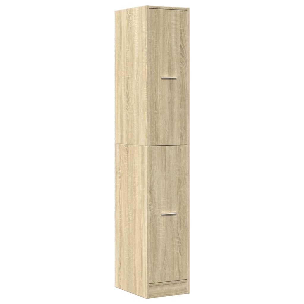 vidaXL Apothecary Cabinet, Storage Cabinet for Living Room, Apothecary Chest with Drawer, Cupboard, Modern Style, Sonoma Oak Engineered Wood — image 1