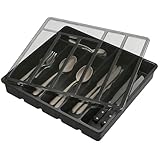 【POLYVALENT ET FACILE D'ENTRETIEN】 🌟 Que ce soit pour l'argenterie dans la salle à manger ou comme boîte à couverts sécurisée dans un camping-car, le matériau lisse se nettoie facilement sous l'eau courante et, grâce à sa construction robuste, reste un accessoire de rangement fiable pendant des années