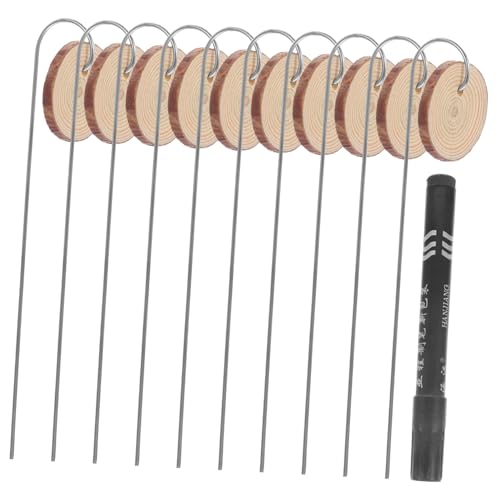 LIOOBO 1 Satz Pflanzenetikett aus Holz gartenwerkzeuge holzstamm...