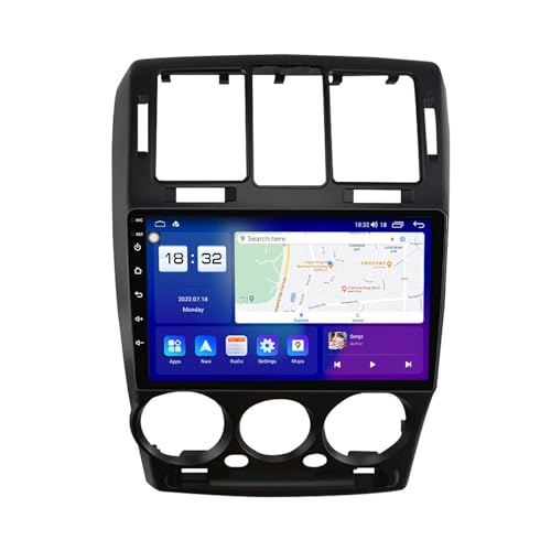 HYMLMY Android 14 Navigazione per auto Ricevitore audio da incasso per auto per Hyundai Getz 2002-2011 Doppio DIN 9 pollici Touch Screen Autoradio con navigatore satellitare Bluetooth Vivavoce RDS SWC