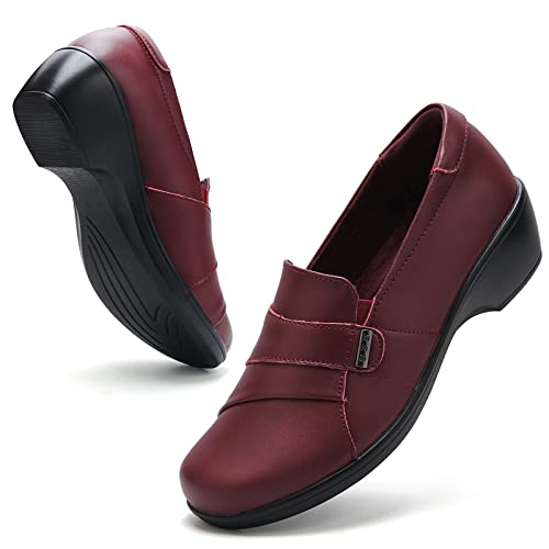 Image of UZB Loafers for Women Dress Shoes Low Heel Slip On Shoes Casual Work Office Dressy Shoes