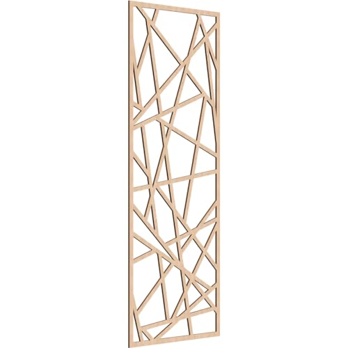 Image of Conway Decorative Pierced Fretwork Wood Wall Panels, 37 3 /8 inchW x 94 3 /8 inchH x 3 /8 inchT, Red Oak