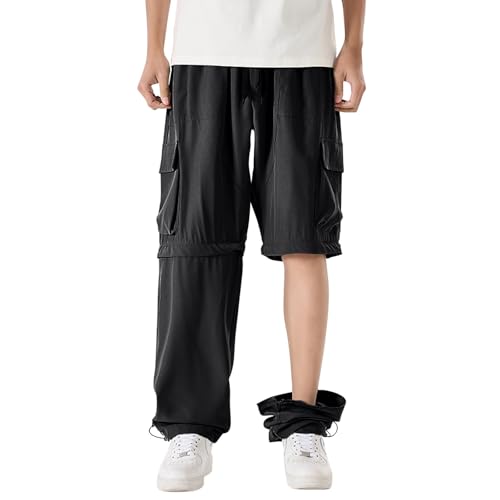 Pantalon décontracté pour homme léger et amovible avec plusieurs poches pour la randonnée