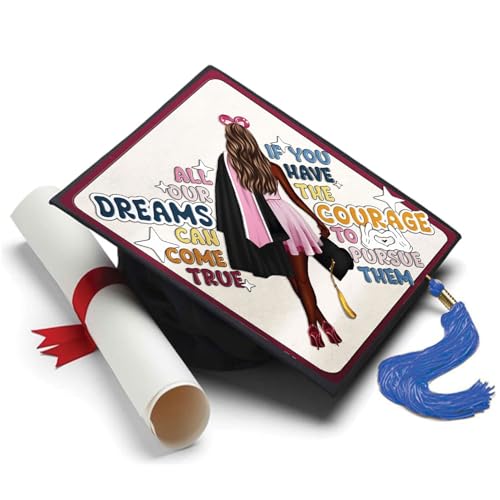 Tassel Toppers If You Have the Courage, Dreams Do Come True Grap Cap Topper, Graduation Cap Decor, Graduation Cap Decorations - Thumbnail 3