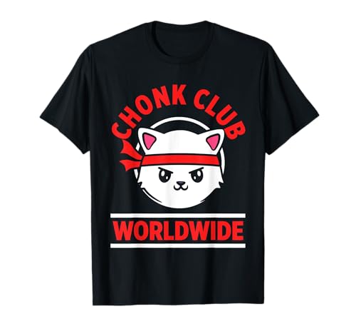 Divertido Chonk Club Cat MMA Gatito Mascota Animal Gordo Gatos Dueño Camiseta