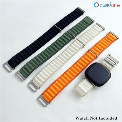 Image of CellFAther Soft Nylon Band Straps Compatible with Fitbit Sense /Fitbit Versa 3,Replacement Wristbands for Women Men