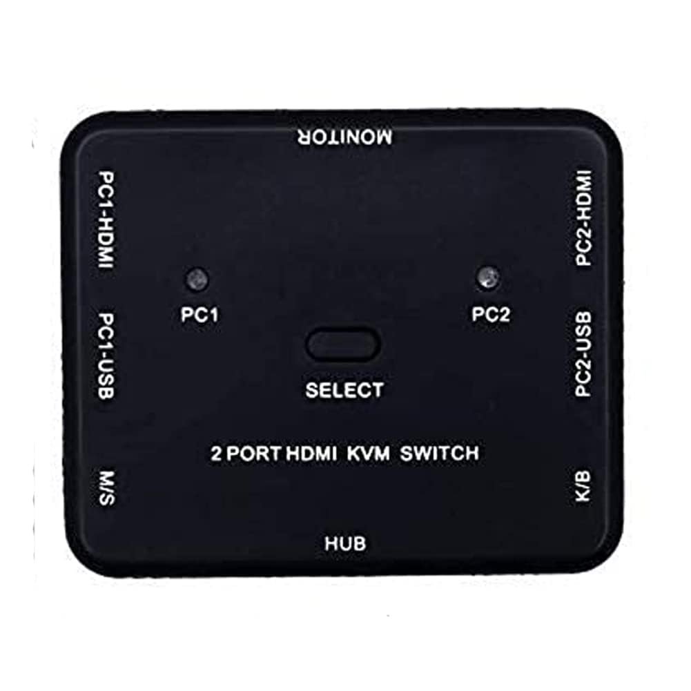 2 Port HDMI Switcher 2 Port USB KVM Switch 2 in 1 Out HD Switch USB Keyboard Mouse Sharing Device for Computer, PC, Laptop, Desktop, Monitor, Printer, Keyboard (2 Port HDMI KVM Switcher)-picture-28