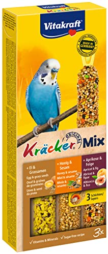 Vitakraft Vogelsnack Sittich Kräcker Mix Ei,Frucht,Honig, 1x 3 St