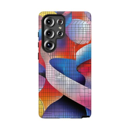 Coque Samsung S25 Ultra motif abstrait coloré double hélice rigide et brillante
