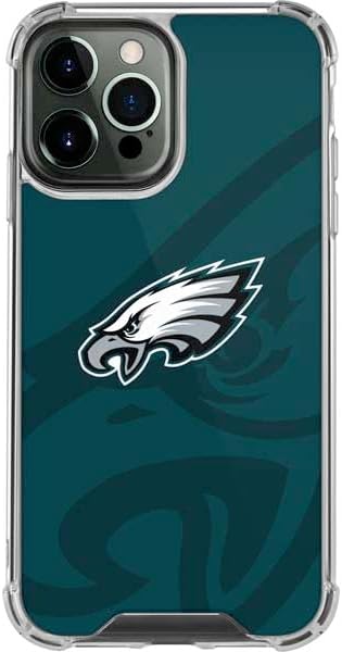 Skinit Clear Phone Case Compatible with iPhone 13 Pro Max - Officially Licensed NFL Philadelphia Eagles Super Bowl LIX Champions Design