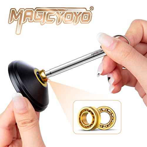 Unresponsive Yoyo Ball Bearings, Pack Of 2 Golden-Plated 10 Ball Yoyo Bearings +6 Axles (8Mm/10Mm/12Mm) + Bearing Remover #TOP3