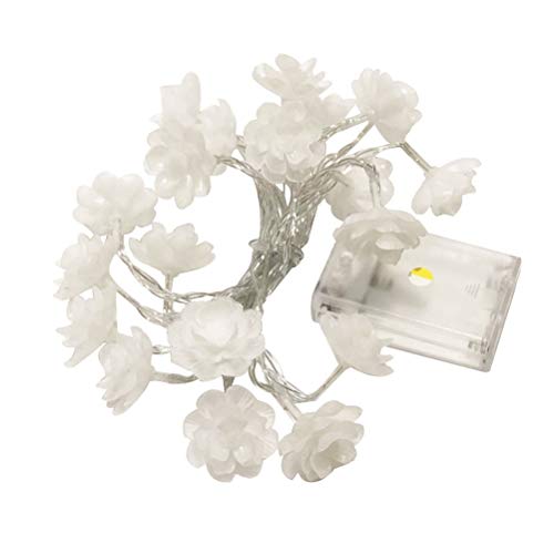 OSALADI 6 M 40 LEDs Cordão de Lótus Luz Flor Realista Decoração Romântica para Festa Banquete Galeri