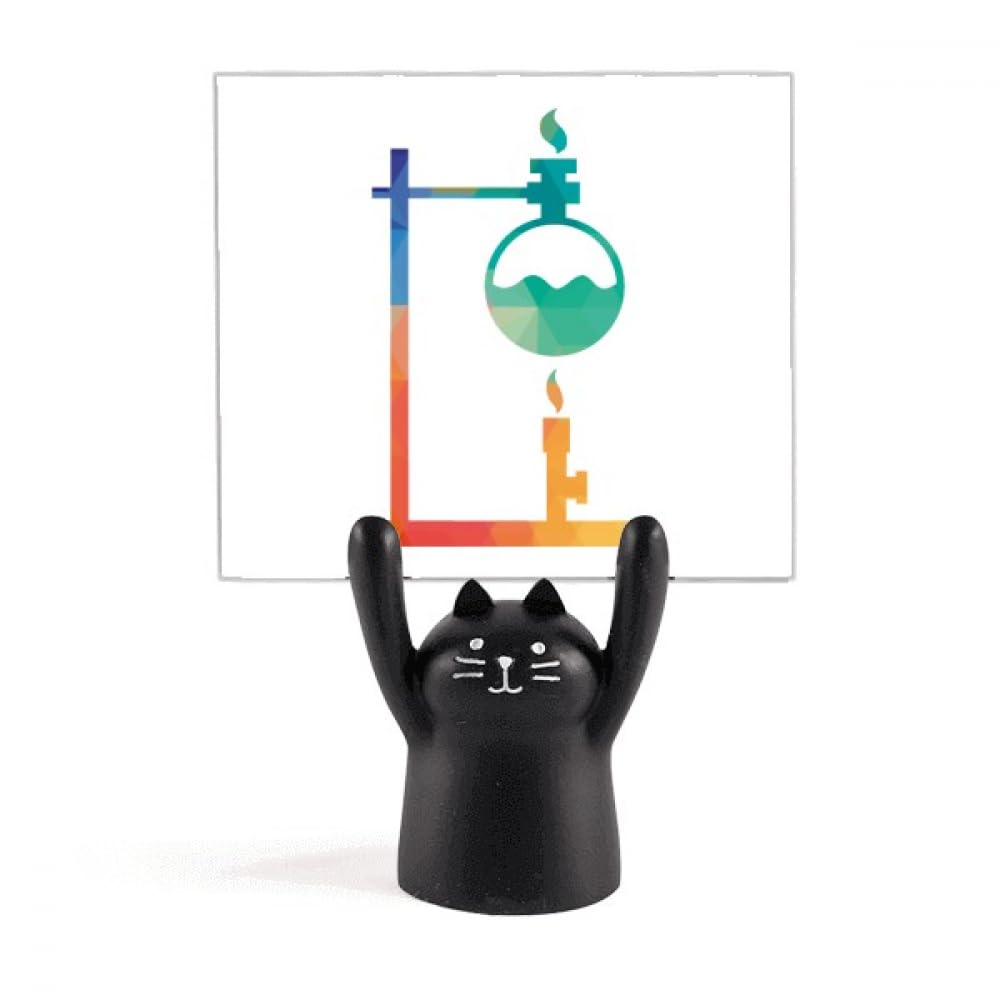 Chauffe-ballon de laboratoire et support mémo chat noir