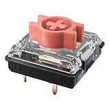 Keychron Low Profile Silent Red Switches – 110 PCS Pre-Lubed Linear Mechanical Keyboard Switch Set, 40gf Actuation Force, Hot-Swappable, SMD-LED Compatible, Dustproof Wall, Soft Rebound