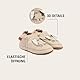 Mikk-line Baby Krabbelschuhe – Weiche Lauflernschuhe aus Leder mit rutschfester Wildledersohle – Bedruckte Hausschuhe mit Tiermotiv & Leinenfutter für Jungen & Mädchen – Perfekt für 0-48 Monate