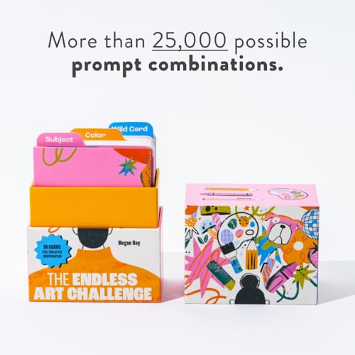 The Endless Art Challenge Card Deck: 90 Creativity Prompt Cards (Overall 25,000 Combinations!) for Never-Ending Art Inspiration (Gift for Creatives) - Image 3