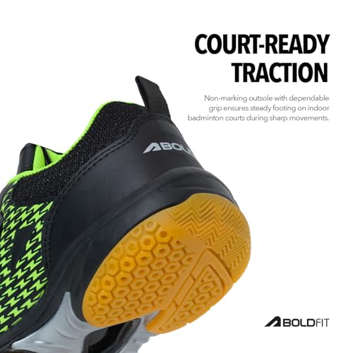 Image of Boldfit Badminton Shoes for Boys & Girls Unisex Boy Shoes for Shuttle Shoes for Girls Shoes for Kids Non Marking Kids Shoes for Match Sports Shoes for Kids Boys & Girl Shoes for Badminton