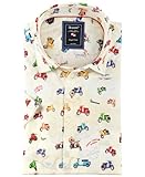 Modell: Armas Royal Club Armas Kurzarmhemd Comfort Fit Italien Vespa beige Multicolor Gr. M-4XL (IBP2462-119, DE/NL/SE/PL, Alphanumerisch, 3XL, Große Größen, Regular)