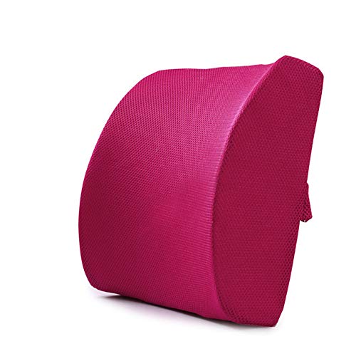 MMXD Equipo de Almohada para el Respaldo del cojín y el reposacabezas del Respaldo Lumbar de Travel Ease para la Espuma de Memoria del cojín del Asiento,Pink