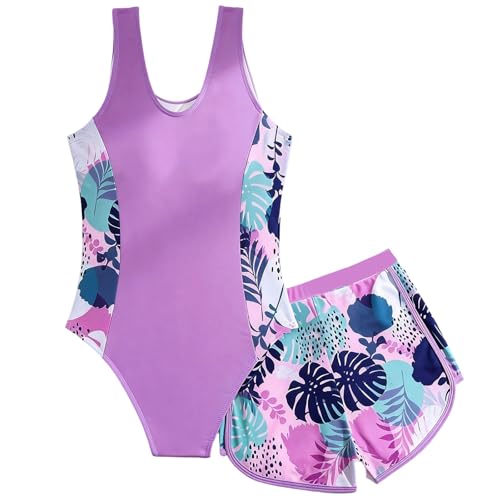 Tankini deux pièces pour fillettes et adolescentes, maillot de bain confortable de 2 à 14 ans