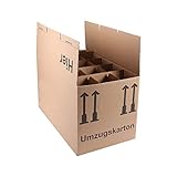 Der Faltkarton hat ein Außenmaß von 600mm x 330mm x 340mm und Stauraum für 15 Einzelfächer 115 x 105 x 320 mm Das äußerliche Beschriftungsfeld hilft Ihnen dabei die Übersicht zu behalten