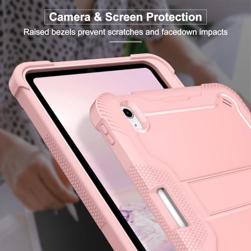 Coque iPad Air 5 et Pro 11 rose doré rigide antichoc - 5