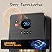 DUOMIY Electric Space Heater, 3-IN-1 Portable Heater for Wall Mount/Hook/Desktop, Remote&Thermostat, 3 Modes, 24H Timer, 1500W PTC Fast Heating Ceramic Heater for Office Bedroom Bathroom, Black