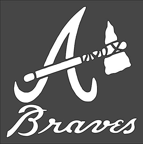 1- 5.5x5.5 inch Custom Cut Stencil, (NB-2) Braves Sports Arts and Crafts Scrapbooking Painting on The Wall Wood Glass