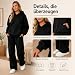 Generisch Jogginganzug Damen mit Kapuze Bequem Trainingsanzug Damen Set Outdoor Winter Warm 2 Teiliger Hoodie Gym Sweathose Baggy Sportanzug mit Taschen Set für Frauen Streetwear