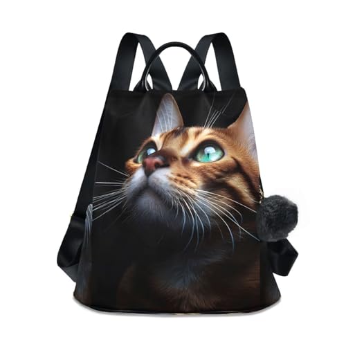 ALAZA Beautiful Bengalensis Cat Kitten Backpack Purse for Women Anti Theft Fashion Back Pack Shoulder Bag by ALAZA - Used condition - US$10.46