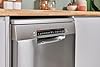 Bosch SMS4EKI06G Series 4, Free-Standing Dishwasher 60 cm, B Energy Rated, 13 Place Settings, 9 Litre, ExtraDry, Silence Plus 42dB Quiet,Rackmatic Adjustable Basket, Silver Inox