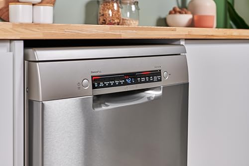 Bosch SMS4EKI06G Series 4, Free-Standing Dishwasher 60 cm, B Energy Rated, 13 Place Settings, 9 Litre, ExtraDry, Silence Plus 42dB Quiet,Rackmatic Adjustable Basket, Silver Inox - Image 5