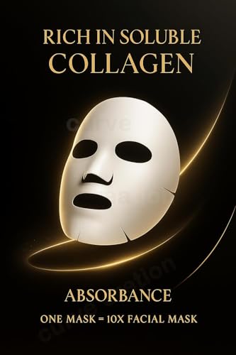 Image of Bio Collagen Deep Collagen Night Mask Hydrating Overnight Hydrogel Korean Glass Skin Mask For Deep Hydration Wrapping Peel Off Facial Mask Pack (Pack of 4).
