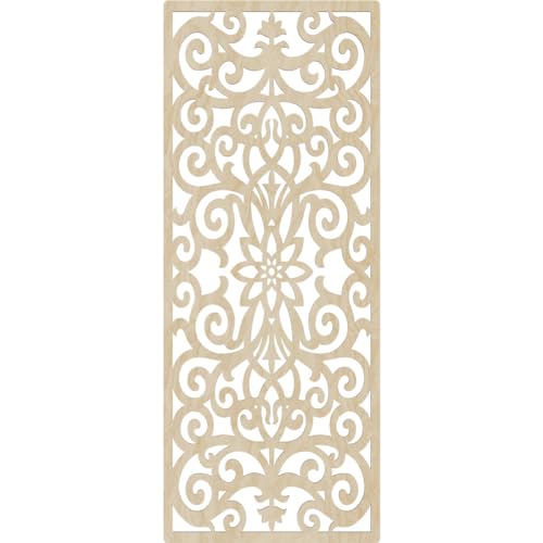 Image of Buel Decorative Pierced Fretwork Wood Wall Panels, 25 3 /8 inchW x 64 3 /8 inchH x 1 /4 inchT, Birch