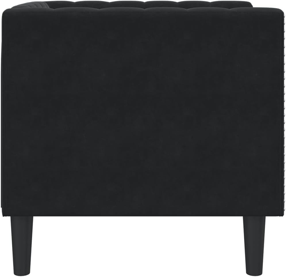 Chesterfield Sofa Chair Black Living Room Furniture