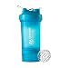 BlenderBottle ProStak System with 22-Ounce Bottle and Twist n' Lock Storage, Blue/Blue