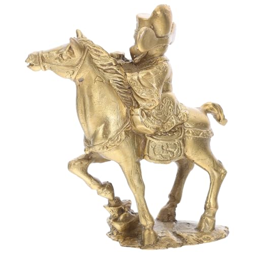 Totority 風水開運馬像 置物 幸運呼ぶ財神乗馬彫刻 正月リビングルーム卓上装飾 馬好き向け多用途インテリア