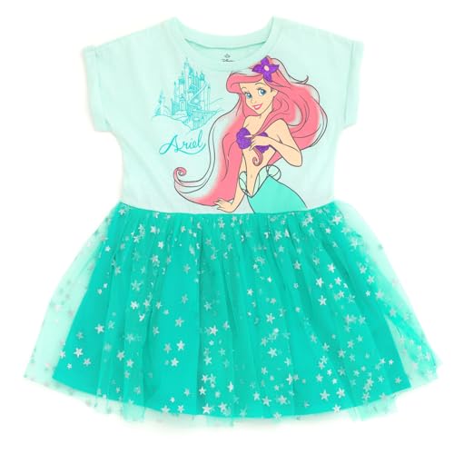 Disney Princess Little Mermaid Ariel Toddler Girls Mesh Dress Turquoise 4T