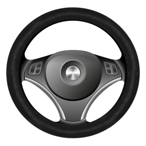 Housse de volant, accessoire voiture en silicone, housse de volant décorative, protection intérieure de volant, accessoires voiture, noir, 32-40 cm