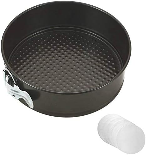 6 Inch Non-stick Cake Mold Springform Pan With 50 Pcs Non-stick Round Circles Parchment Sheet Nonstick Leakproof Cheesecake Pan