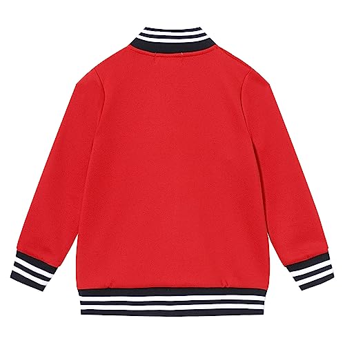 Image of LittleSpring Boys Girls Varsity Baseball Jacket Zip Up Bomber Jacket Thin 2-10Years