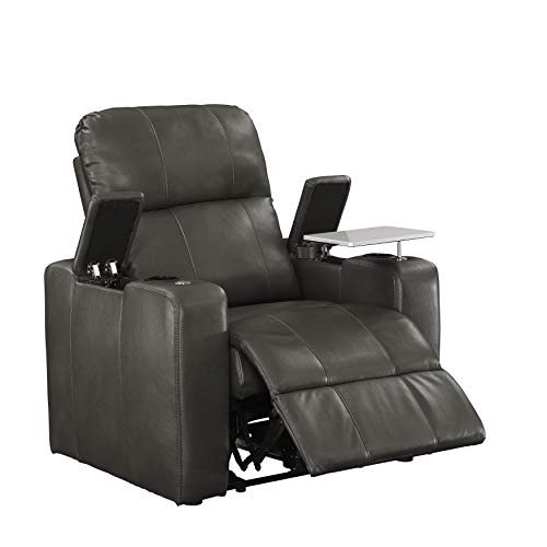 Pulaski Power Home Theatre Recliner 38.0" L X 39.5" W X 43.0" H Charcoal Grey