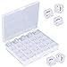 Machine à Coudre Bobine, Canettes Machine à Coudre 25 pièces Plastique Transparent Fil de Canette avec Boîte de Rangement