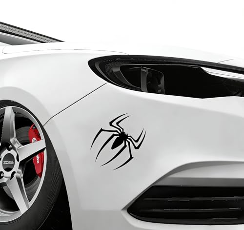 Image of 2PCS 3D Spider Emblem Badge Sticker Decoration for Car, Truck, Motorcycle, RV, Scooter, SUV, Door, Window (Black Style A)
